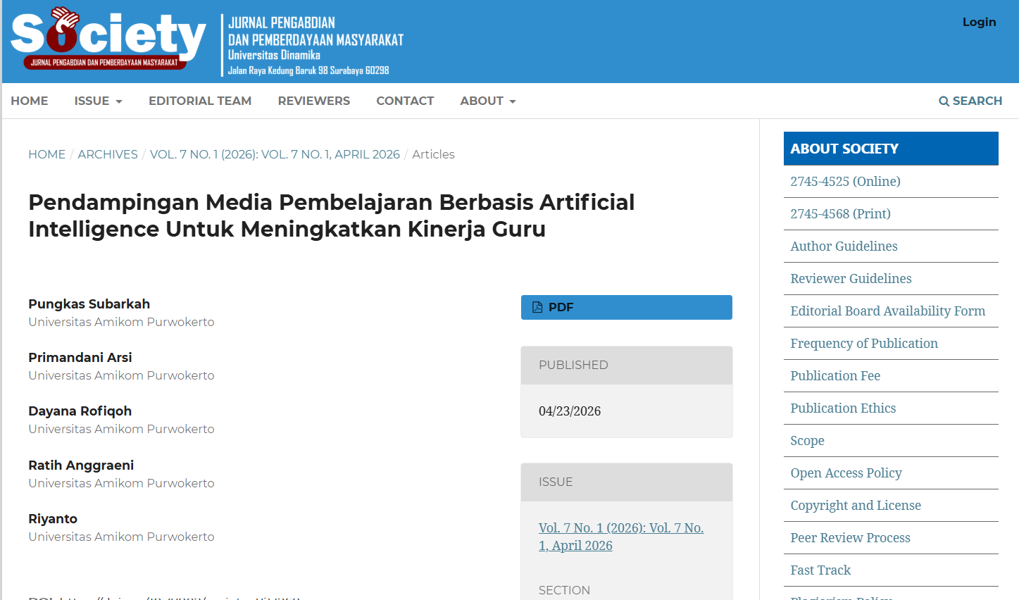 Journal Publication